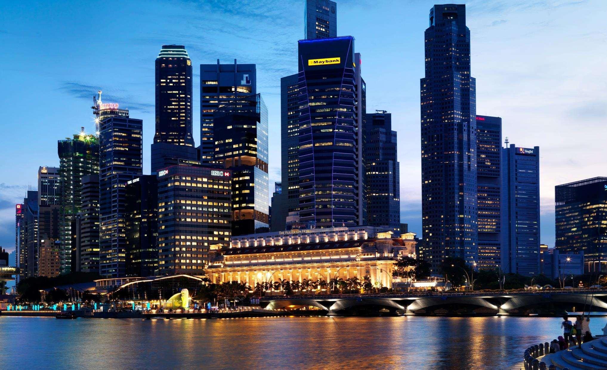 فندق ذا فولرتون سنغافورة المظهر الخارجي الصورة Marina Bay Financial Centre